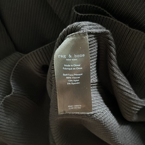 Rag & Bone Women's Black and White Priya Crewneck Knit-Tank - Picture 5 of 5